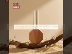 কাস্টমাইজড লোগো জেল নেইল পলিশ গ্লাস বোতল ১০ মিলি প্রসাধনী প্যাকেজিং উপাদান গ্লাস বোতল